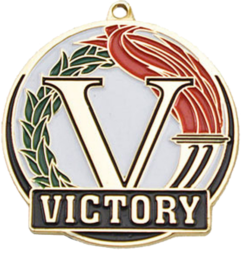 Gold Color Fill Victory Medal