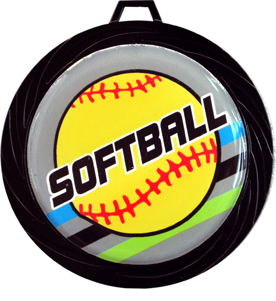 Black Lazer Softball Medal
