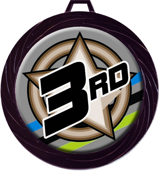 Black Lazer 3rd Place Medal