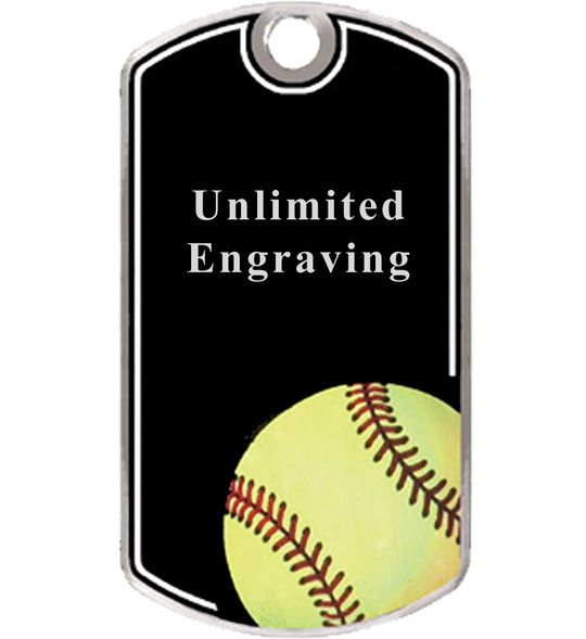 Softball Dog Tag