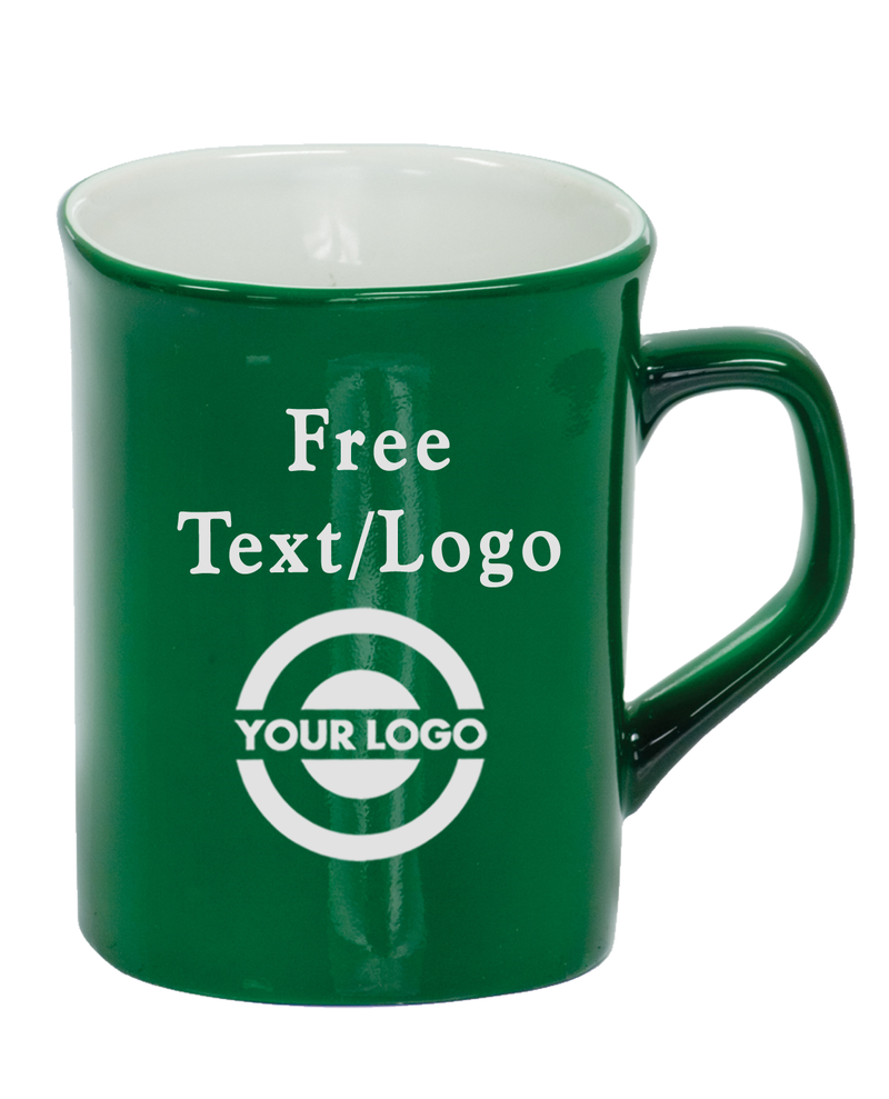 Green 10 oz Rounded Corner Coffee Mug