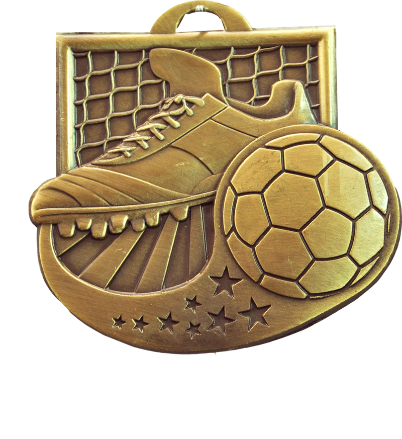 Gold Star Blast Soccer Medal