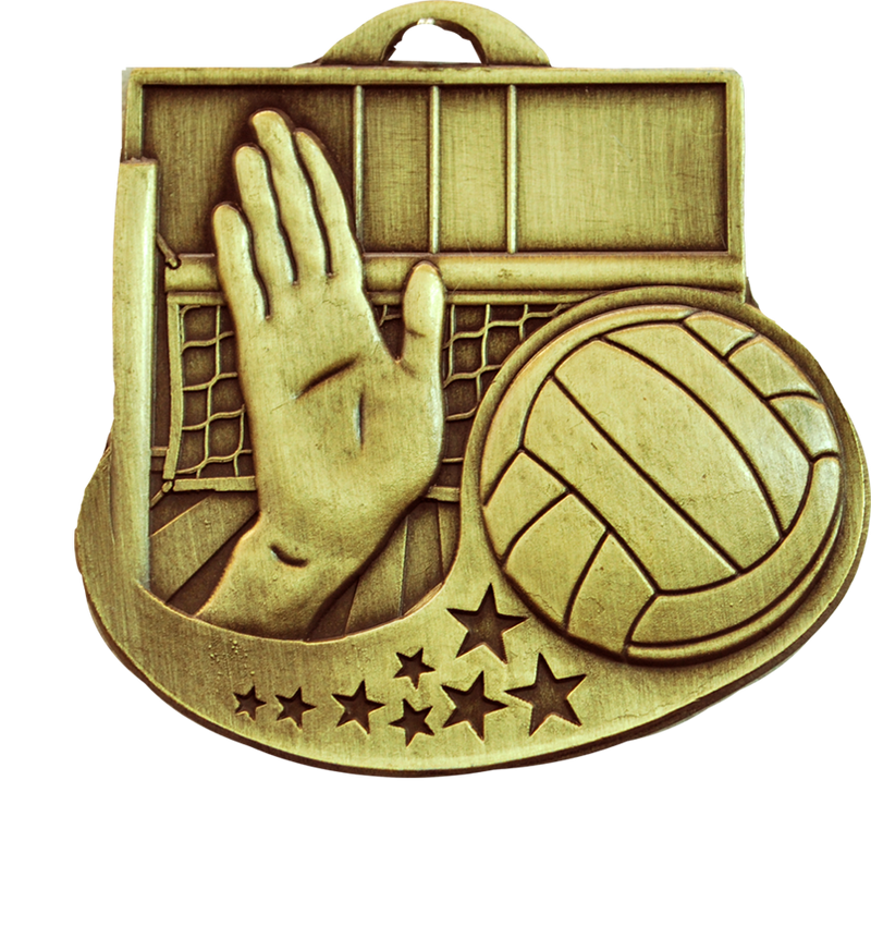 Gold Star Blast Volleyball Medal