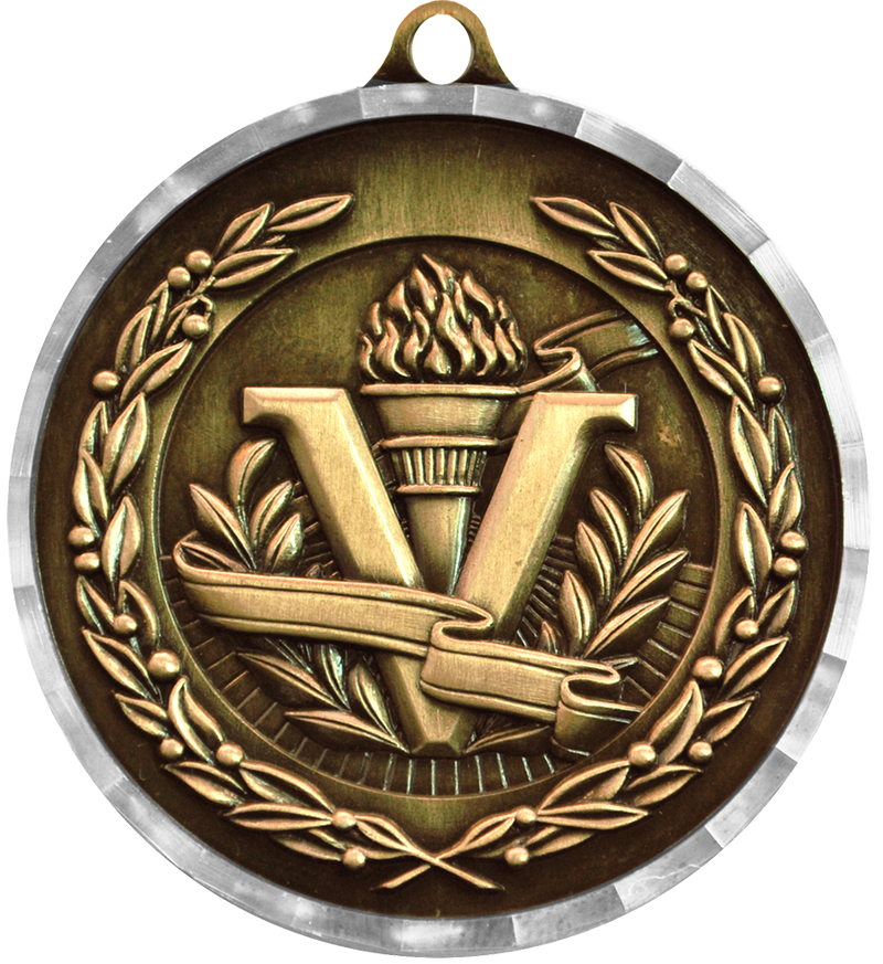 Bronze Diamond Cut Victory Medal