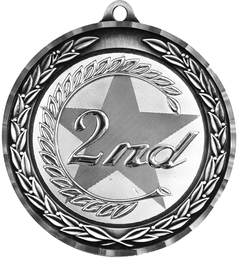Silver Diamond Cut 2nd Place Medal