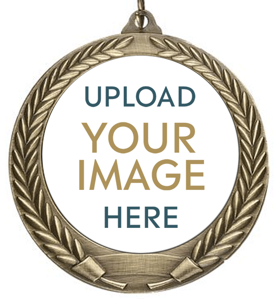 Antique Wreath Custom Insert Medal