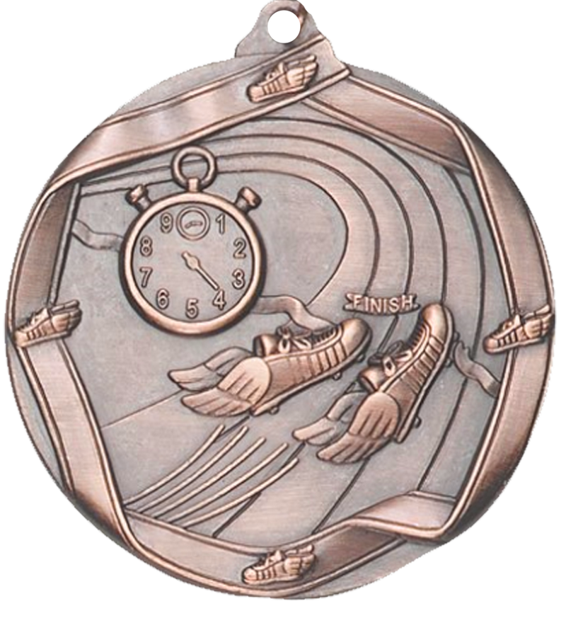 Bronze Die Cast Track Medal