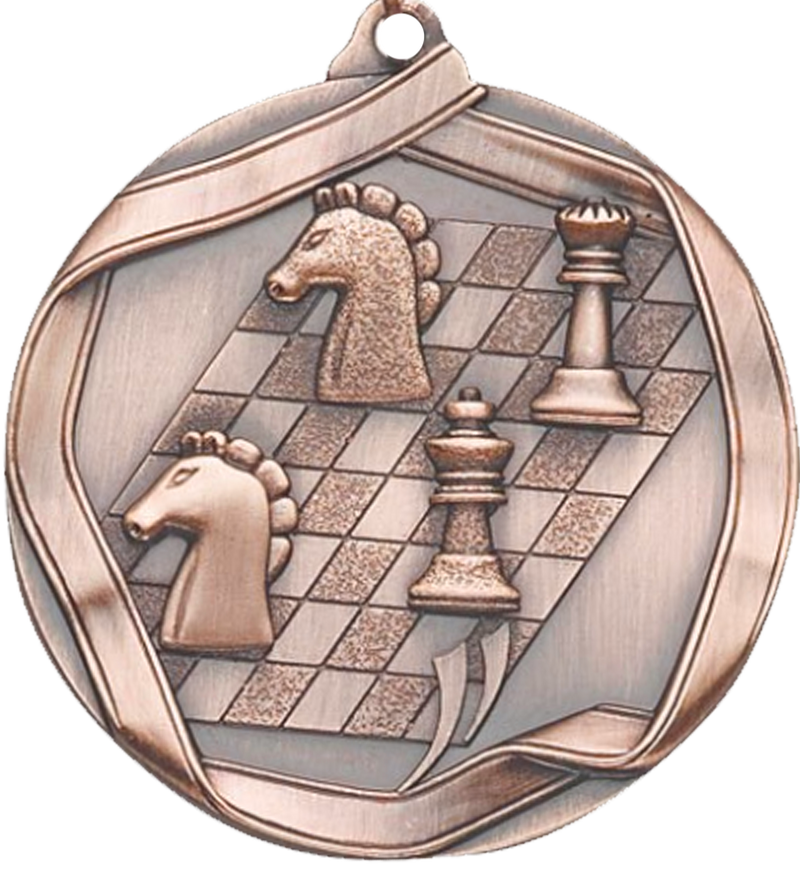 Bronze Die Cast Chess Medal