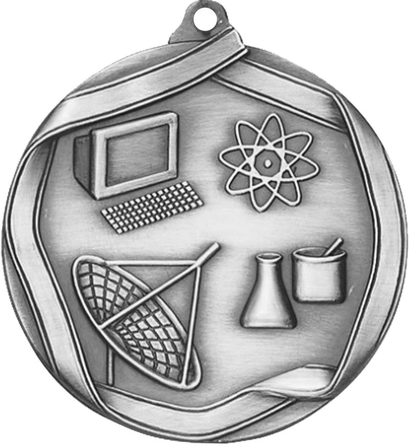 Silver Die Cast Science Medal