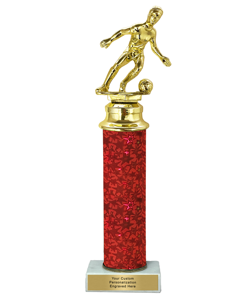 StarBlast Column Female Soccer Trophy