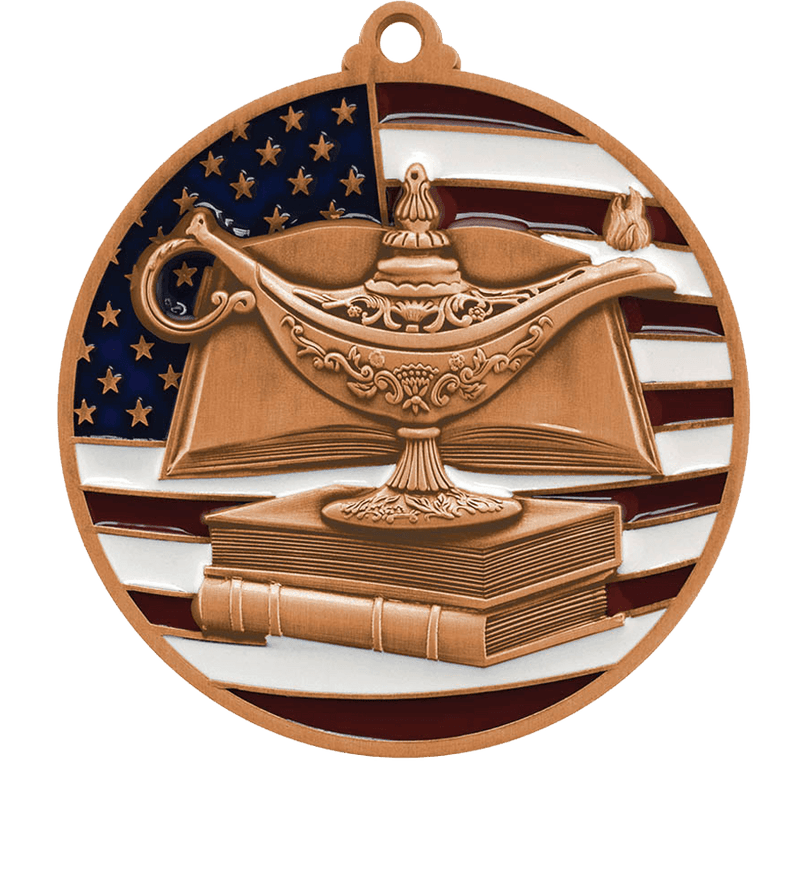 Bronze USA Flag Academic Medal
