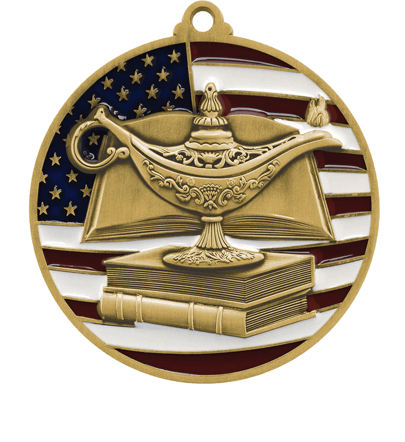 Gold USA Flag Academic Medal