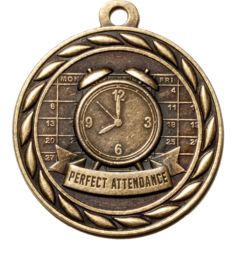 Scholastic Perfect Attendance Medal