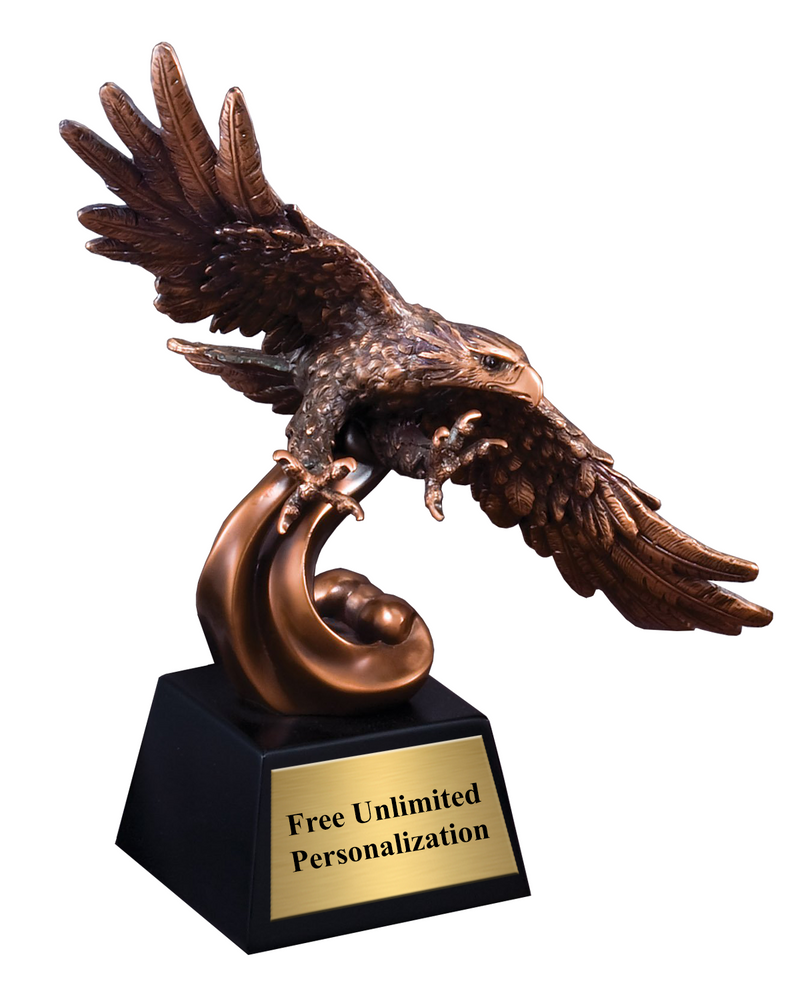 Bronze Cast Metal Finish Soaring Eagle Award