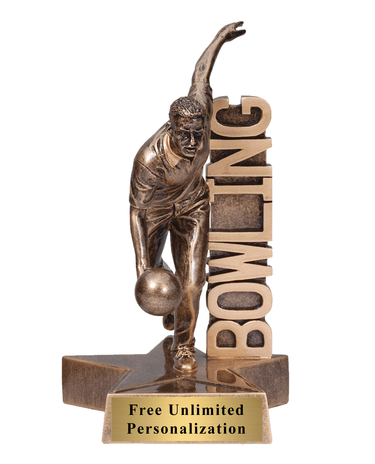 Quille De Bowling En Bois Signée – Bowlmor Lanes – Trophée 15 Pouces