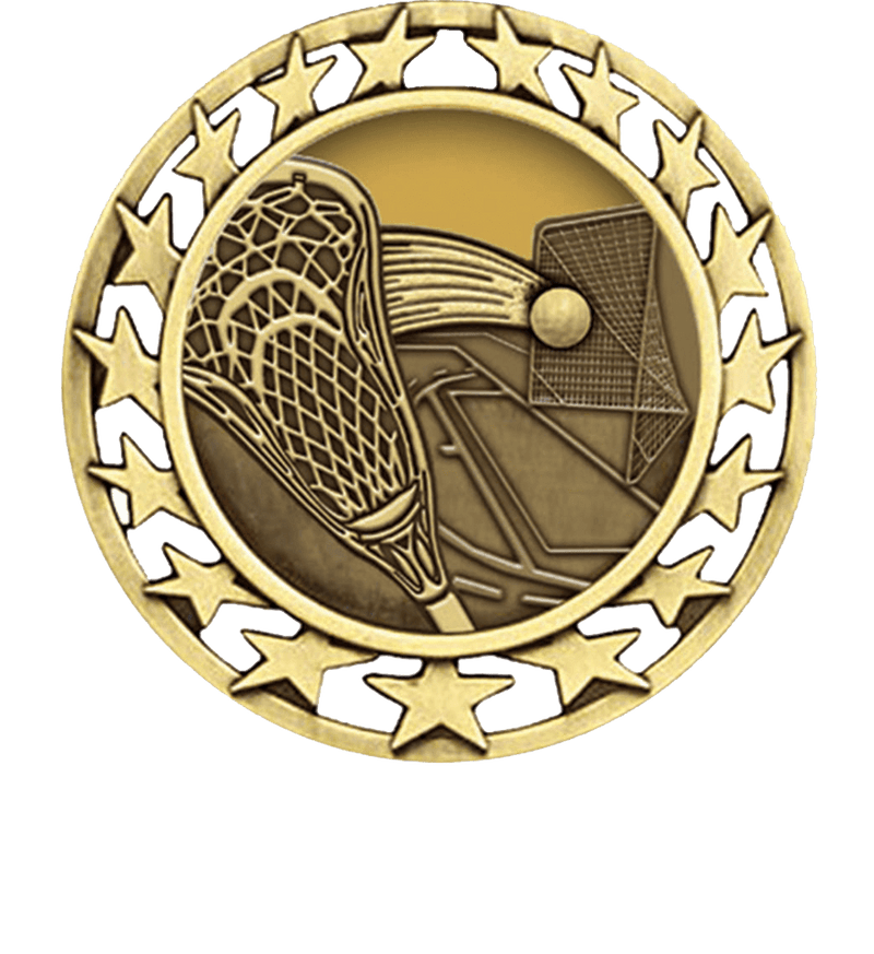 Gold Star Circle Lacrosse Medal