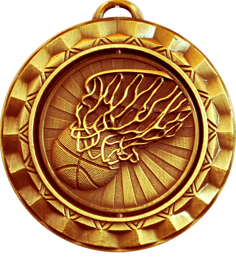 Bronze Spin Basketball Medal