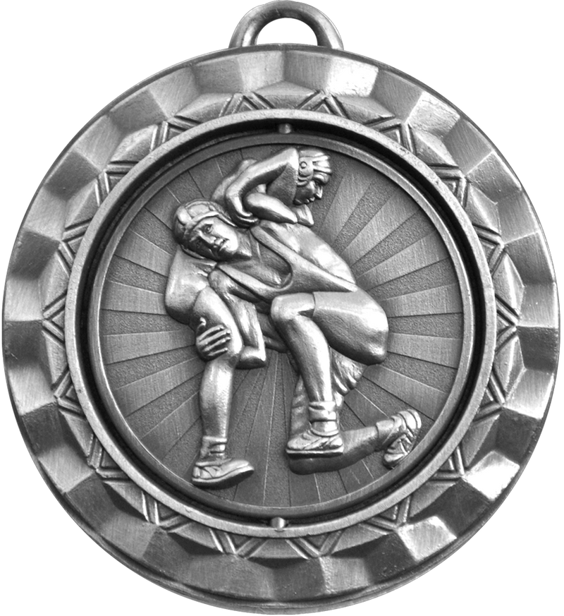 Silver Spin Wrestling Medal