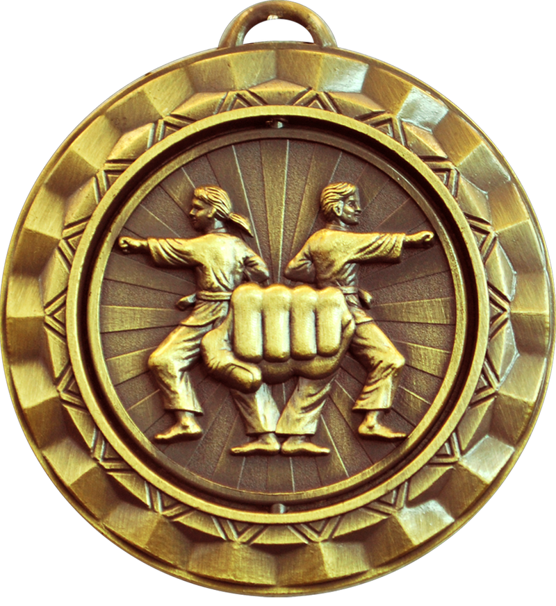 Gold Spin Karate Medal