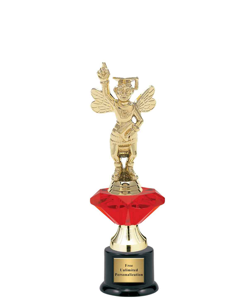 Small Red Jewel Riser Spelling Bee Trophy