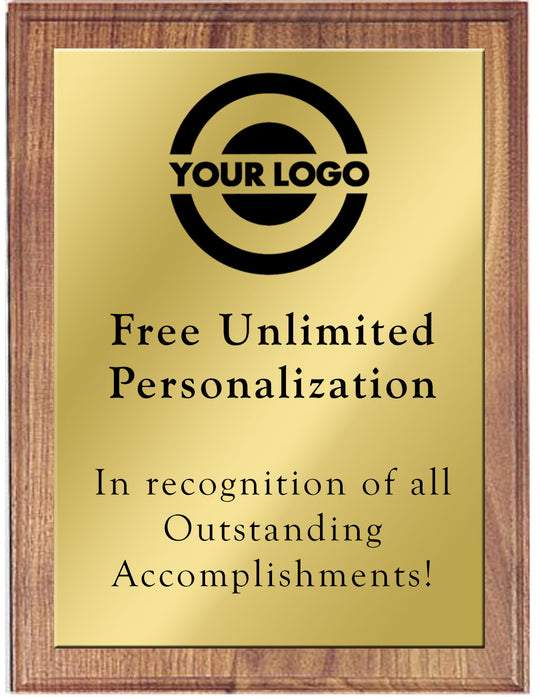 Solid Walnut Wood Plaque