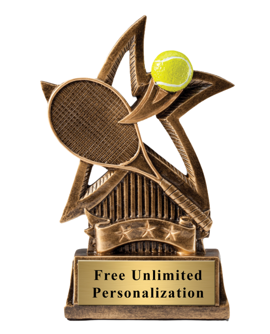 Sweeping Star Tennis Trophy