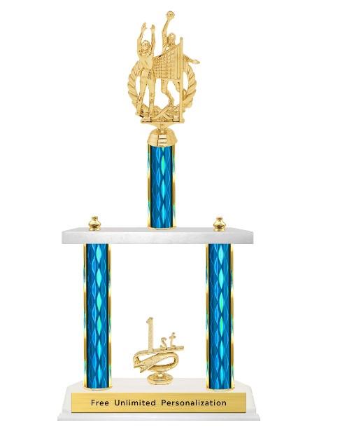 Two Tier Volleyball Trophy