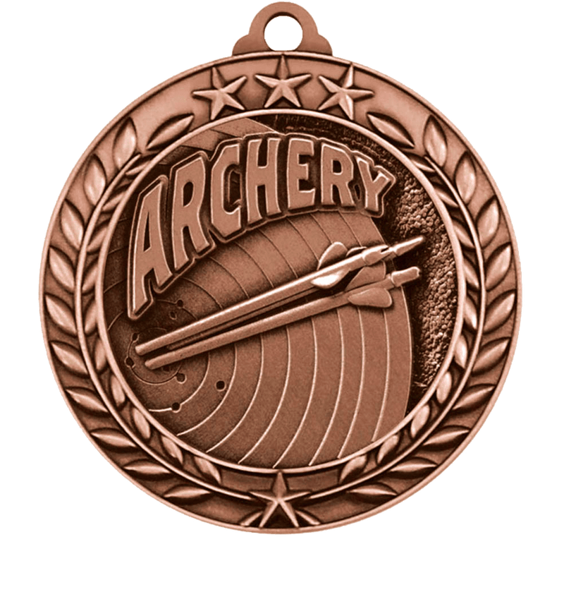 Bronze Small Star Wreath Archery Medal