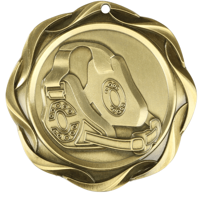 Gold Fusion Wrestling Medal