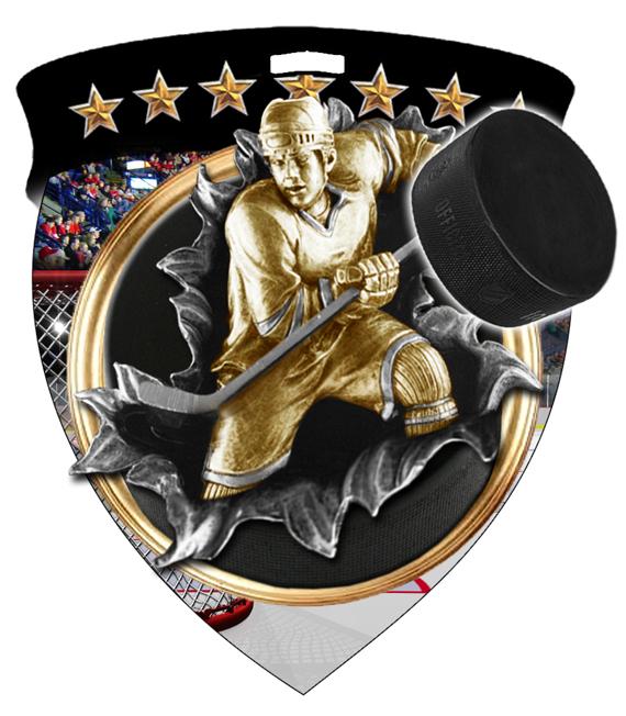 Hockey Color Shield Medal