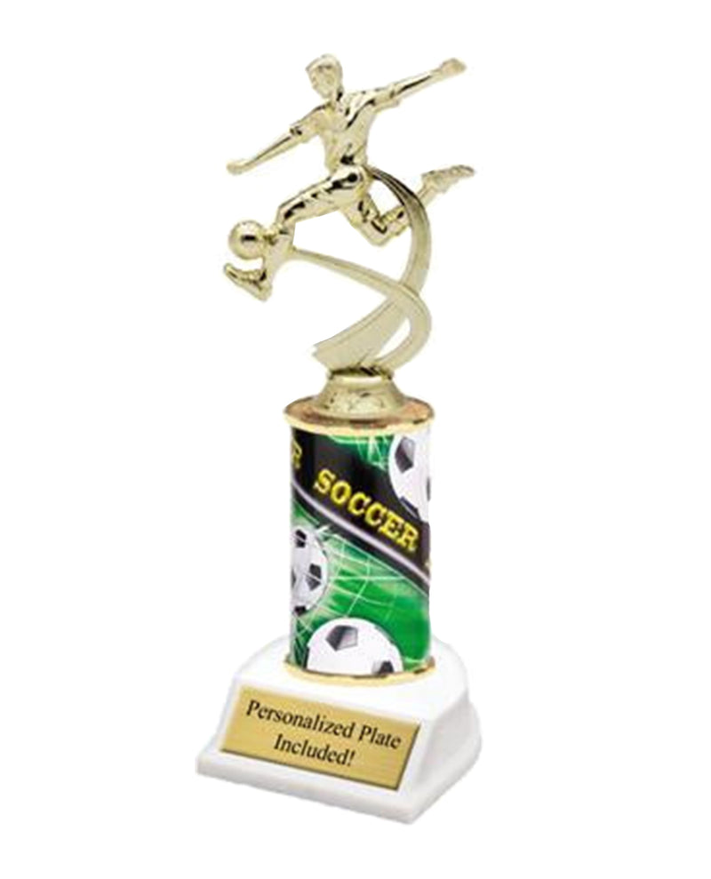 Motion Column Male Soccer Trophy