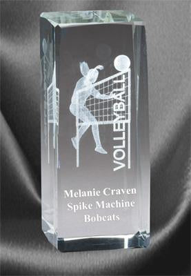 3D Volleyball Sports Crystal – Female