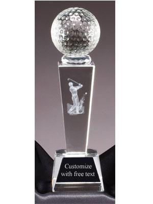 Sports Crystal Golf Award - Male