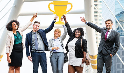 employees with trophy