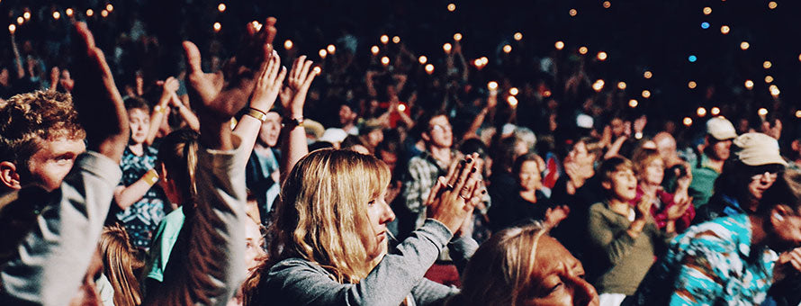 People cheering