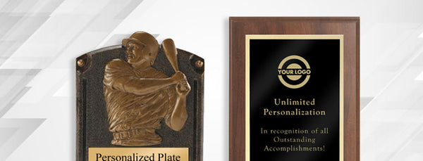 engraved plaques with text 
