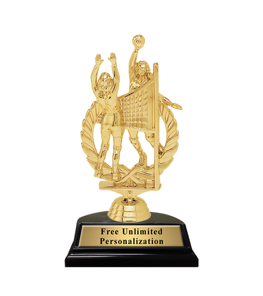 Standard Volleyball Wreath Action Trophy