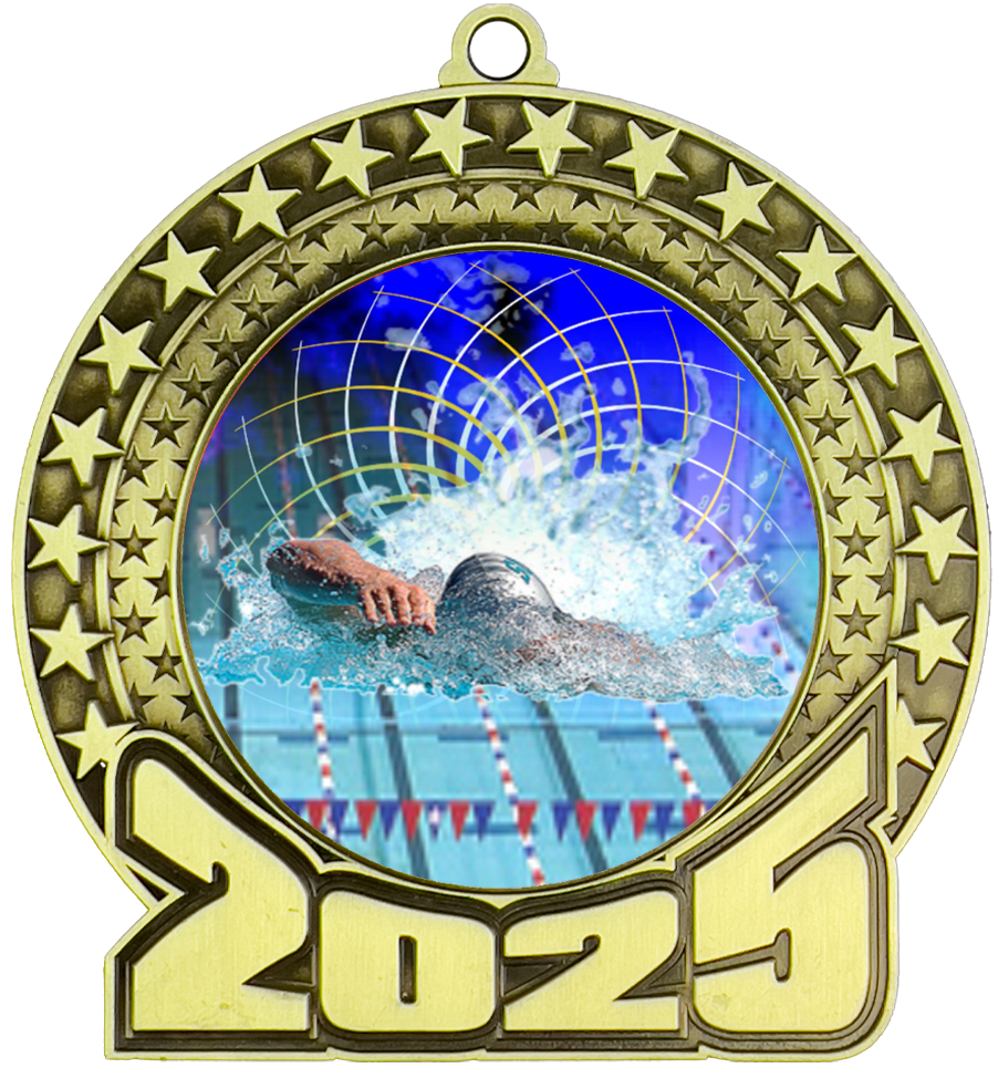 2025 Swimming Insert Medal