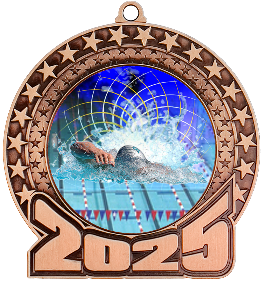 2025 Swimming Insert Medal