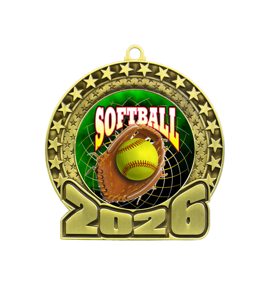 2026 Softball Insert Medal