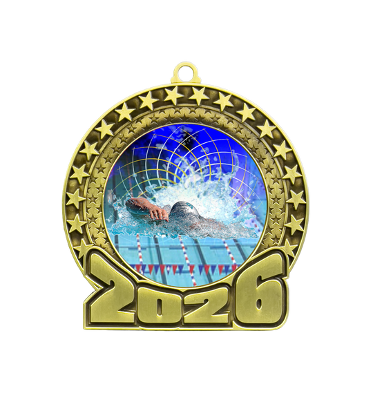 2026 Swimming Insert Medal