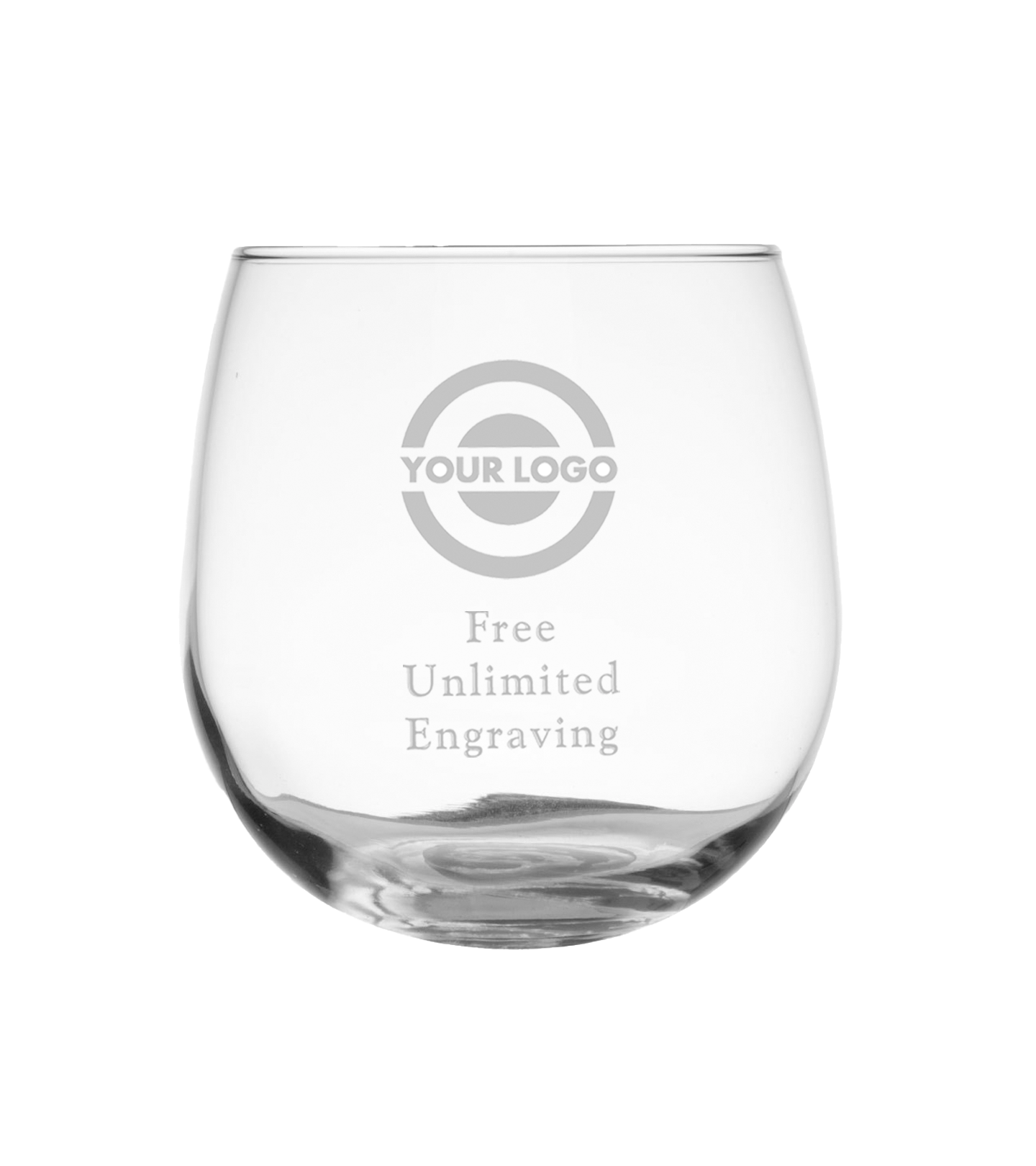 16.75 oz Custom Engraved Stemless Red Wine Glass