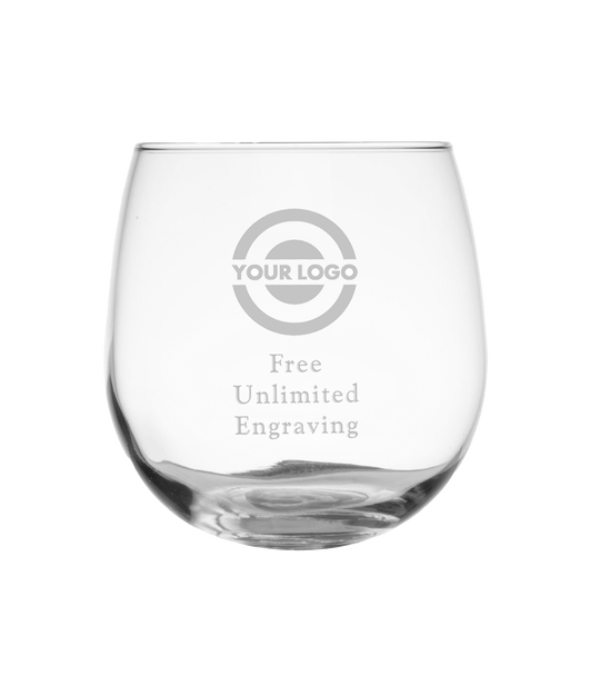 16.75 oz Custom Engraved Stemless Red Wine Glass