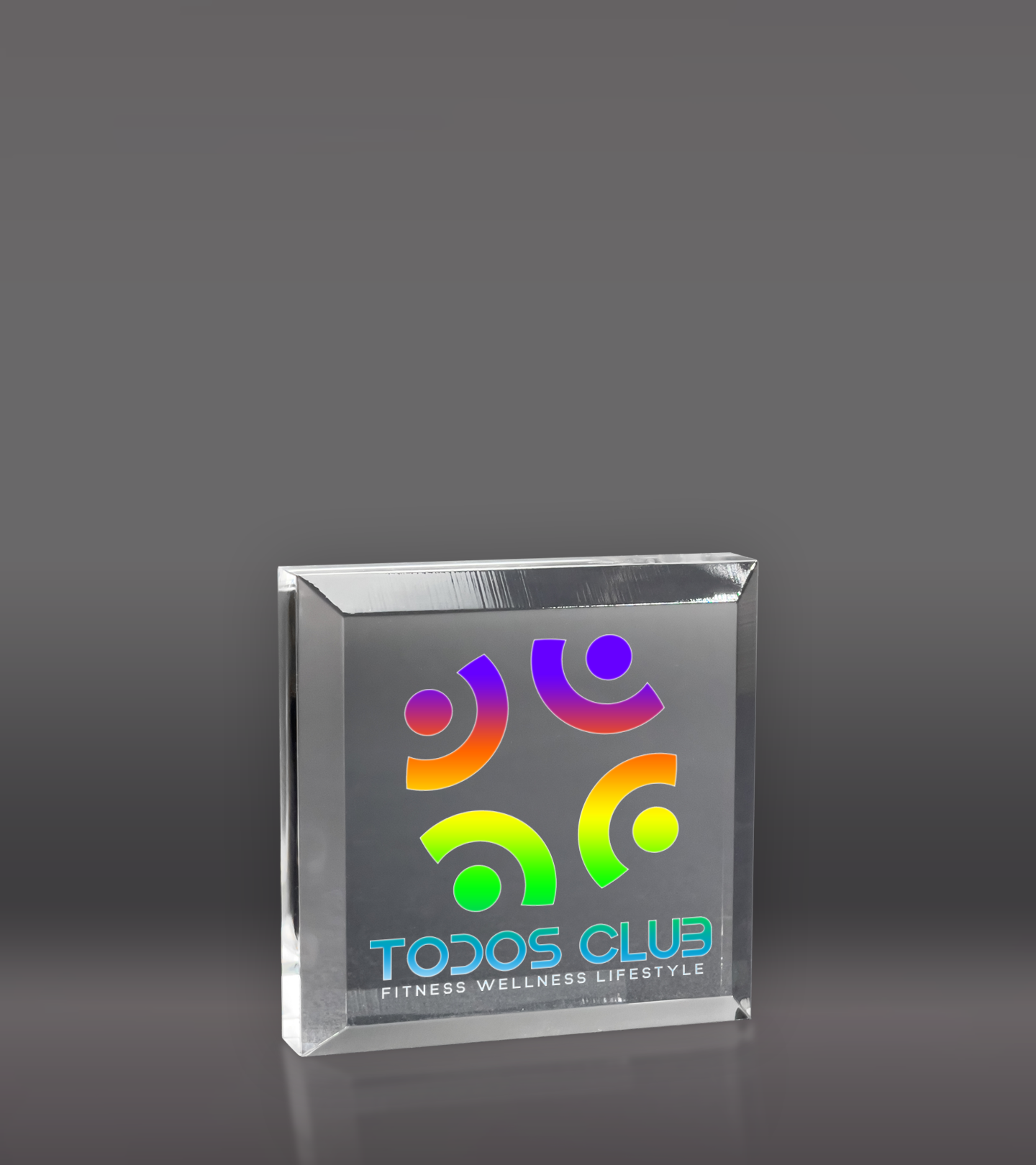 Color Printed Square Acrylic Paperweight