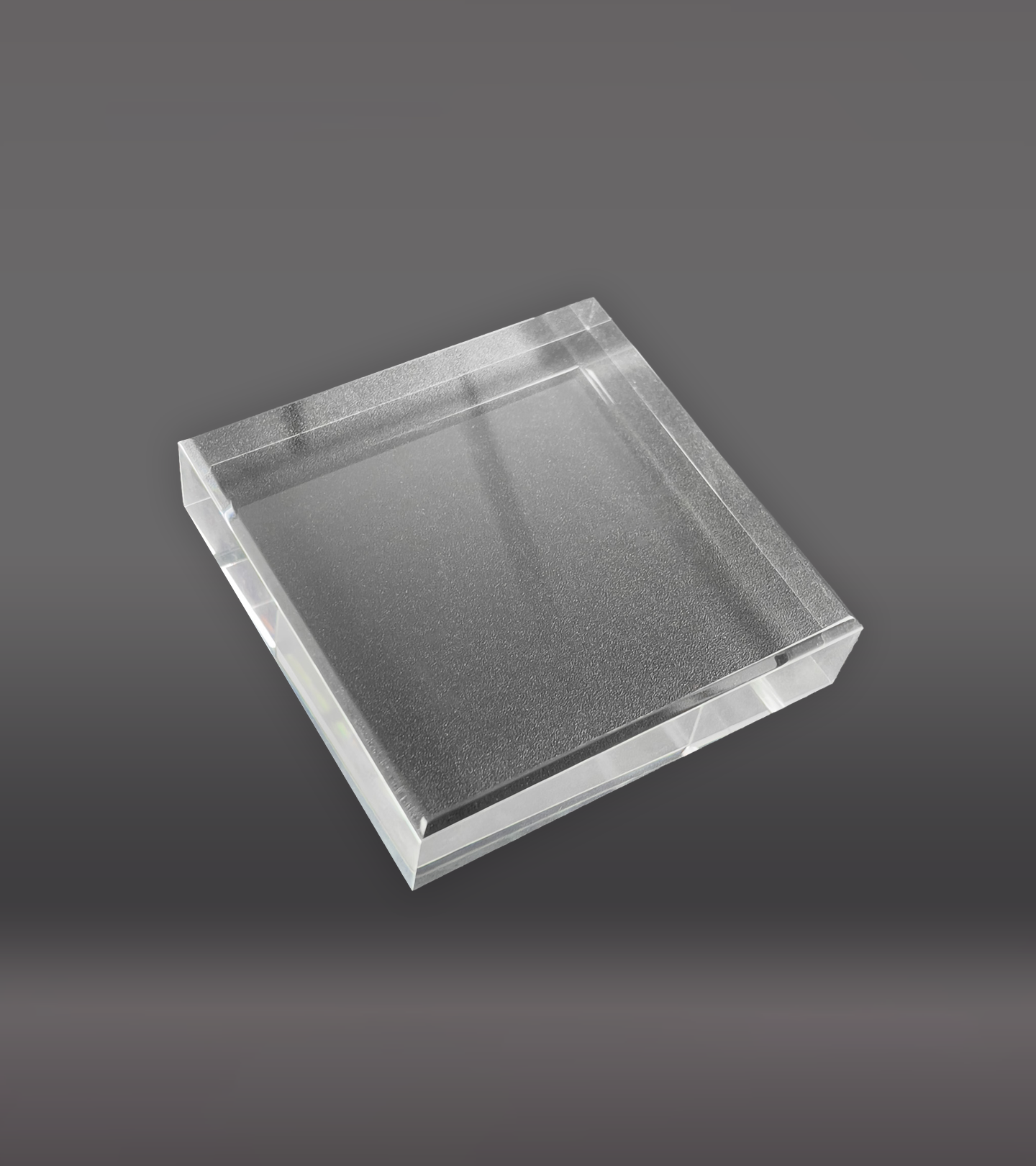 Laser Engraved Square Acrylic Paperweight - Clear