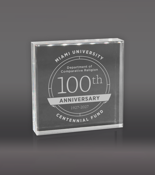 Laser Engraved Square Acrylic Paperweight - Clear