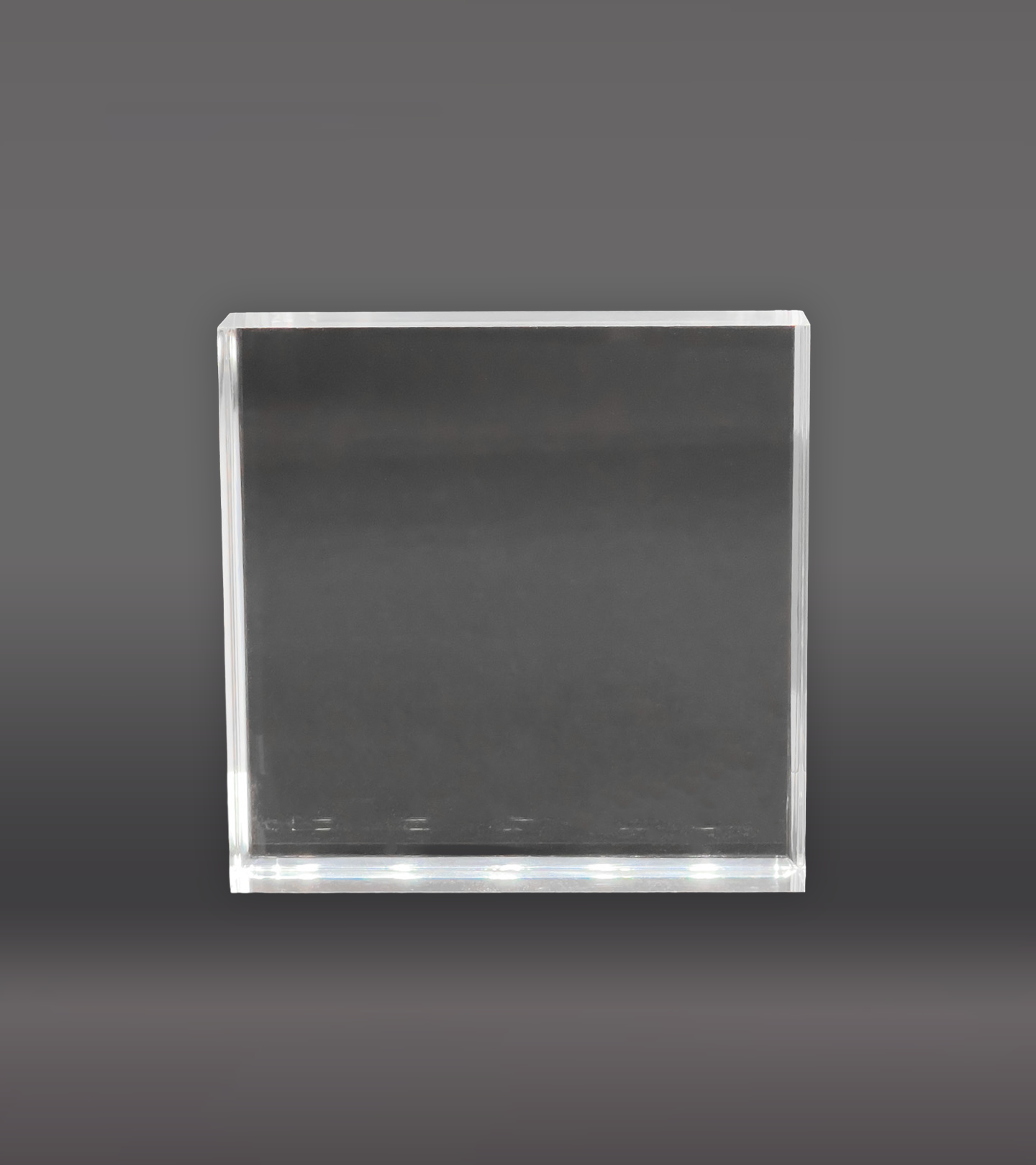 Laser Engraved Square Acrylic Paperweight - Clear