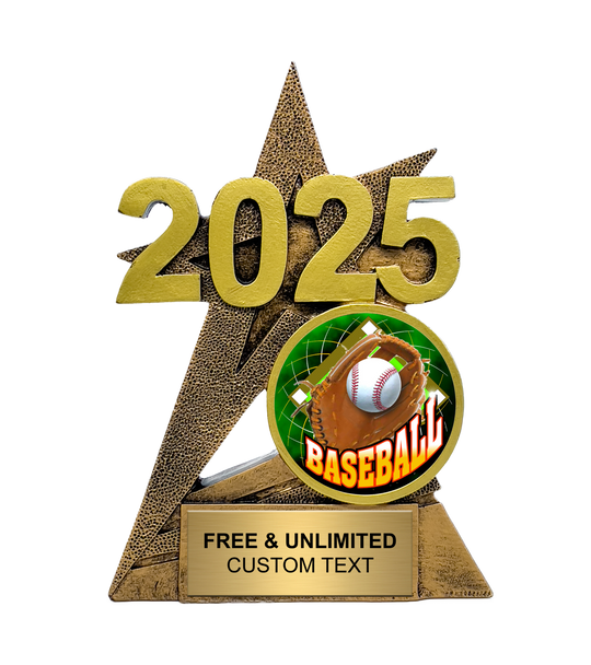 2025 Gold SuperStar Baseball Insert Trophy