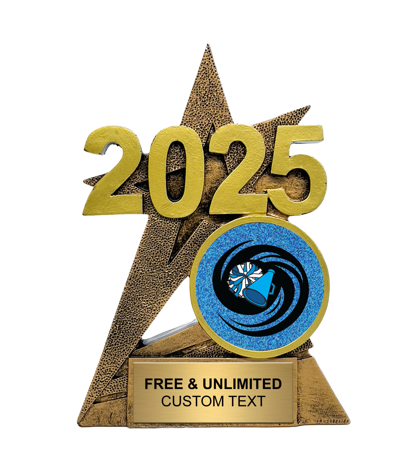 2025 Gold SuperStar Cheer Insert Trophy