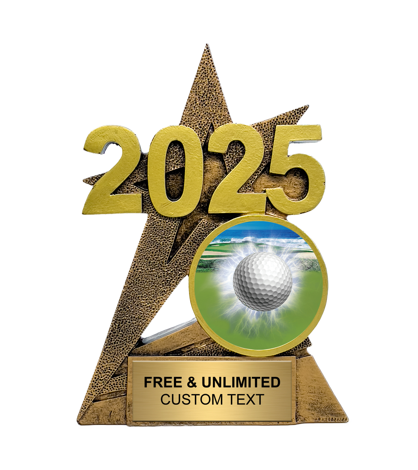 2025 Gold SuperStar Golf Insert Trophy